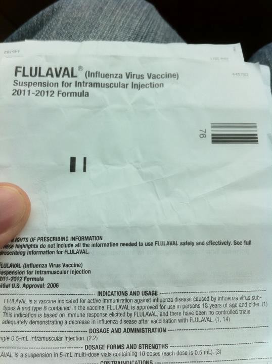 flulaval label